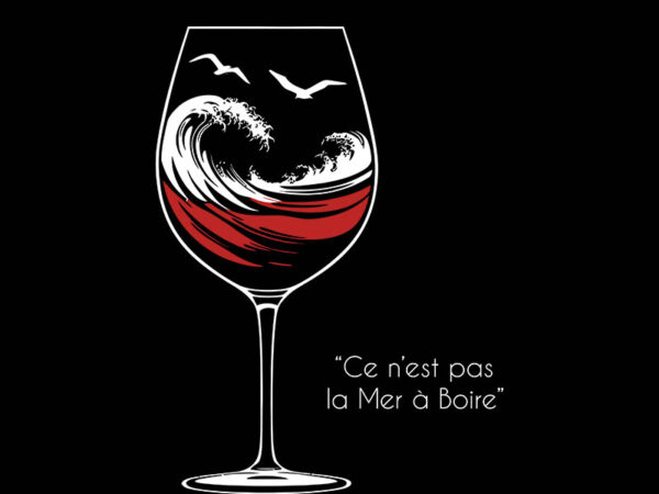 T-shirt vin "ce n'est pas la mer à boire" - Image 2